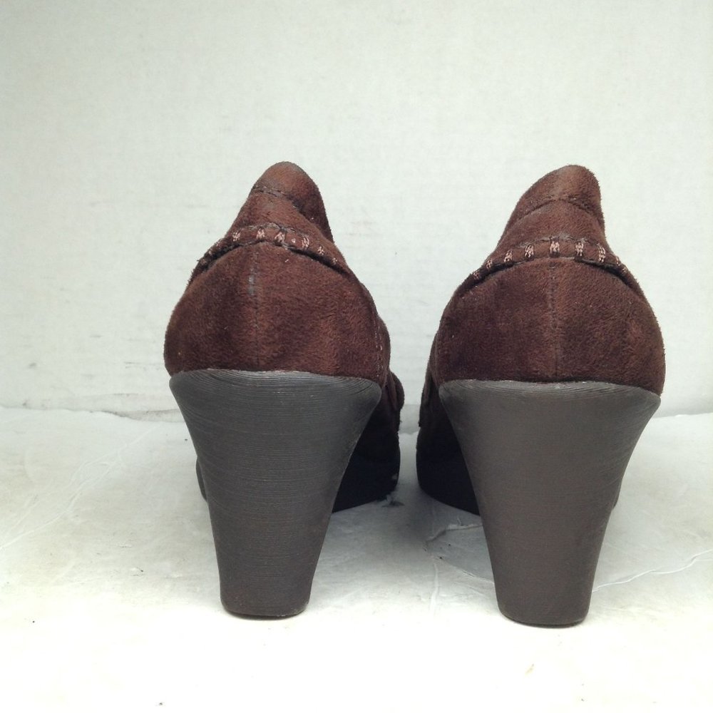 American Eagle Women Wedge Loafers Shoes Brown Size 8.5 - Picture 3 of 13